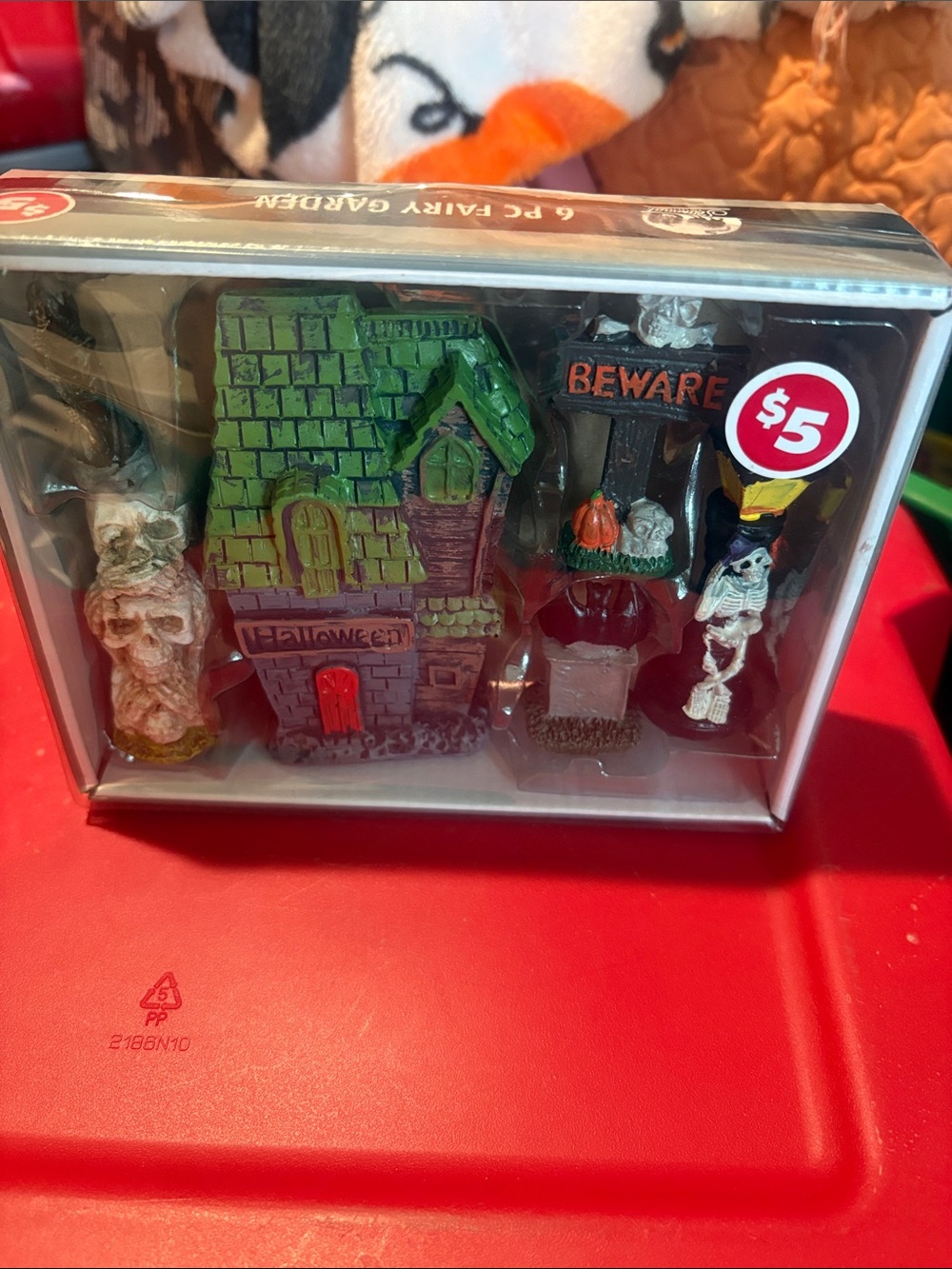 Halloween Haunted House Aquarium Ornament - Green and Purple